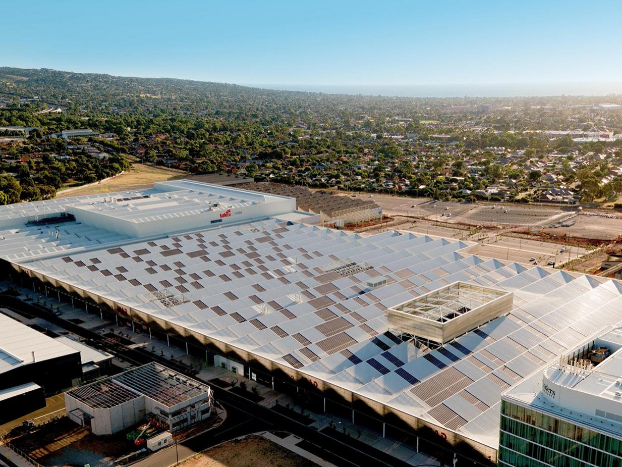 Bird's eye view of Tonsley Innovation District - an areal view of the building in the city 