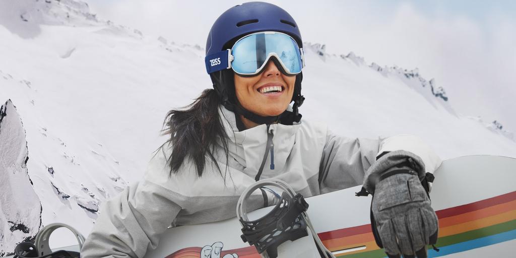 High visibility shop ski goggles